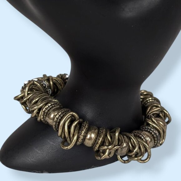 (2/$20) Lia Sophia Cut Crystal Stretch Bracelet - Picture 4 of 5